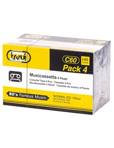 TREVI Pack de 4 Cintas Cassette C60
