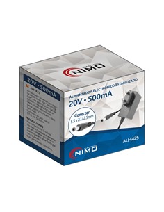NIMO Alimentador Estabilizado 20V 500mA ALM425 Jack Hueco 5.5x2.1/2.5mm