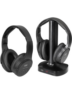 TREVI Pack 2 Auricular Casco TV FRS1580 TW Negro
