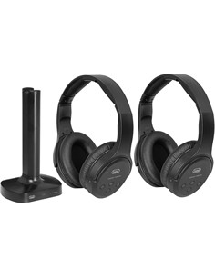 TREVI Pack 2 Auricular Casco TV FRS1580 TW Negro