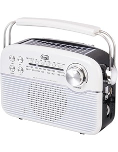 TREVI Radio Retro COn Panel Solar/ Radio/Usb/Aux/BT RA 7F50 BT Blanco