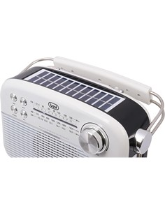 TREVI Radio Retro COn Panel Solar/ Radio/Usb/Aux/BT RA 7F50 BT Blanco