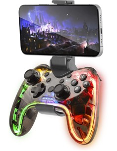 MARSGAMING Mando Gamepad Bluetooth MGP-BT Para PC  Nintendo Switch Con Luces RGB Neon,Cable Usb C