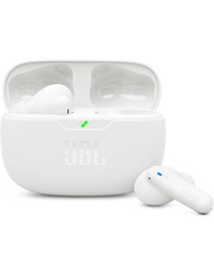 JBL Auricular Bluetooth WAVE BEAM 2 Blanco Con Cancelacion De Ruido y Estuche de Carga
