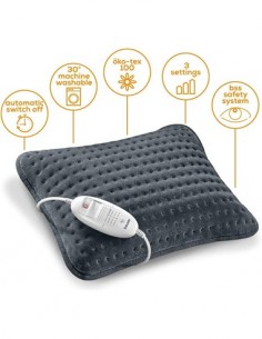 BEURER Cojin Electrico de Calor HK 48 Cosy Gris Para Sofa Lavable