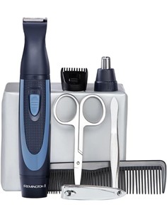 REMINGTON Recortadora de Barba + Corta Pelo Nariz, Oido NE3890 Kit de Viaje 13 Accesorios