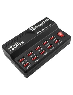 ANDOWL Regleta Cargador para 10 USB 60W 2.4A/1A Q-CD10P