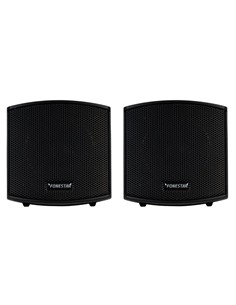FONESTAR Pareja De Altavoces Baja Impedancia 25WMax,12WRMS CUBE-62 Negro