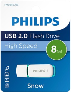 PHILIPS Pendrive 8Gb 2.0 Blanco Snow