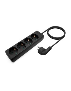 AISENS Regleta 4 Enchufes Schuko Negro A154-0534
