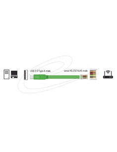 DELOCK Cable Red Usb A a Rj45 RS-232 1.8Mtrs Para Conexion Ordenador Router 62960
