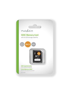 NEDIS Tarjeta Memoria SD 64Gb MSDC64100BK