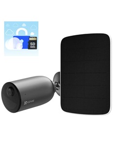 EZVIZ Camara IP Exterior Con Placa Solar EB3 4G Negro