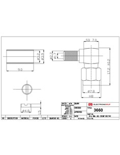EUROCONNEX Conector SMA/M Para Crimpar Cable RG-174U Acodado Dorado 3660