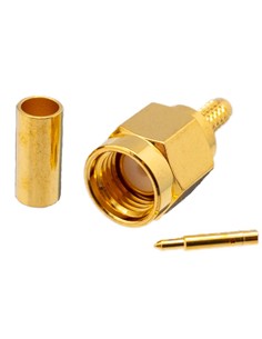 EUROCONNEX Conector SMA/M Para Crimpar Cable RG-174U Dorado 3884