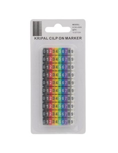 EUROCONNEX Pack 10 Marcadores Para Cables Con Numeros/Colores KCM-4mm 2031100-4