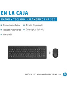 HP Kit Teclado+Raton Inalambrico 330 Negro