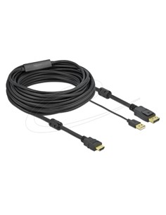 DELOCK Cable Hdmi/M A Displayport/M 4K 30 Hz Con Alimentacion Usb 10MTRS  85968