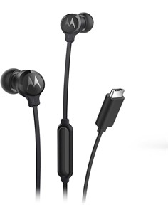 MOTOROLA Auricular Estereo Con Microfono y Cable Tipo C EARBUDS 3C-S Negro