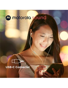 MOTOROLA Auricular Estereo Con Microfono y Cable Tipo C EARBUDS 3C-S Blanco