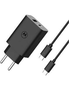 MOTOROLA Cargador Red Tipo C+ Usb A+ Cable Tipo C M/M 1mtr Turbo Power 50W Duo