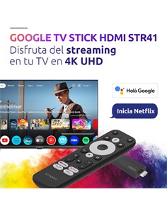 STRONG Adaptador Smart TV 4K  HDMI  SRT41,(netflix, ytube,disney,amazon prime)hey google.