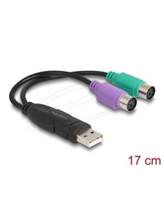DELOCK Cable Adaptador USB/M a 2xPS/2 61051