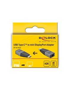 DELOCK Adaptador Tipo-C A Mini Displayport/H 4K 60Hz Compacto 64121 miniatrura hdr comp hdcp 1.4-2.2
