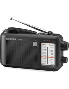 SANGEAN Radio Portatil  AM/FM de Emergencia Dinamo MMR-77