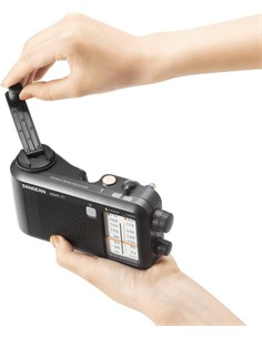 SANGEAN Radio Portatil  AM/FM de Emergencia Dinamo MMR-77