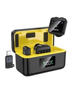 HOCO Microfono Doble Lavalier L17 Inalambrico con USB Tipo-C y Lightning