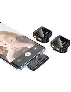 HOCO Microfono Doble Lavalier L17 Inalambrico con USB Tipo-C y Lightning
