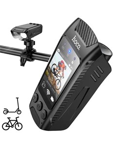 HOCO Camara DV104 4K 12MP Anti-Shake con Pantalla y Luz Led para Bici o Moto