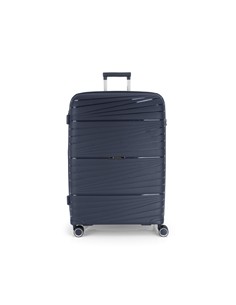 GABOL Maleta Viaje Grande Con 4 Ruedas Polipropileno KIBA Azul Marino 76x49x32 cm