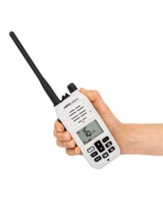 JOPIX Emisora Portatil Marino MARINE 616P  VHF/FM  IP67 puede sumergirse 1 m durante 30 mi,  1-5W
