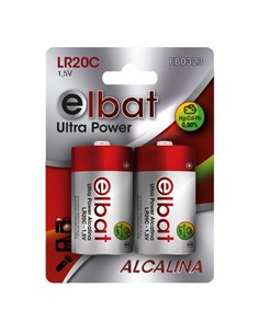 ELBAT Pila Alkalina Pack De 2 LR20C 1.5V  EB0323
