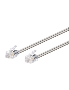 NIMO Cable Telefono Plano RJ11 M/M Blanco 3 Mtrs WIR116