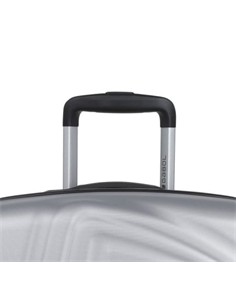GABOL Maleta Viaje Grande Con 4 Ruedas ARIES Plata 76x49x32 cm