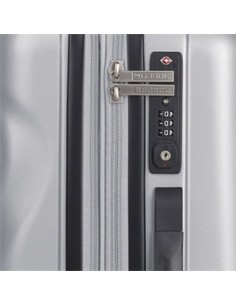 GABOL Maleta Viaje Grande Con 4 Ruedas ARIES Plata 76x49x32 cm