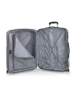 GABOL Maleta Viaje Grande Con 4 Ruedas ARIES Plata 76x49x32 cm
