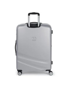 GABOL Maleta Viaje Grande Con 4 Ruedas ARIES Plata 76x49x32 cm