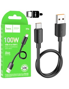 HOCO Cable Datos TIpo C a Usb A 100W X96 25cms Negro