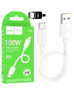 HOCO Cable Datos TIpo C a Usb A 100W X96 25cms Blanco