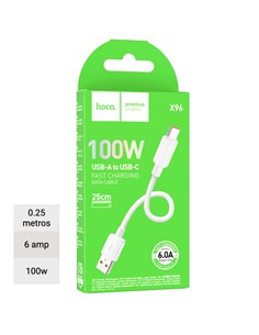 HOCO Cable Datos TIpo C a Usb A 100W X96 25cms Blanco