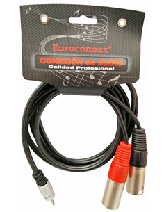 EUROCONNEX Cable Jack 3.5mm/M A 2X XLR Canon/M 1.5Mtrs Negro 4305