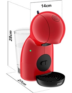 KRUPS Maquina Nescafe Dolce Gusto Piccolo XS Rojo KP1A35AS