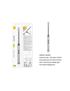 ONEPLUS Encendedor Electrico Recargable Plateado NR9392