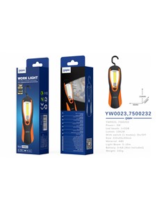 MAYOU Linterna De Trabajo Con Gancho 3W 130Lm A Pilas YW0023