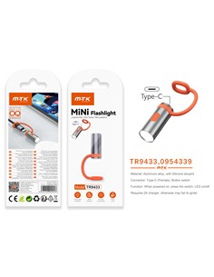 MTK Mini Linterna Led Recargable TR9433