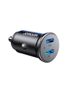 JOYROOM Mini Cargador de Coche 2X Tipo C 30W 2PD JR-CCN06 Negro